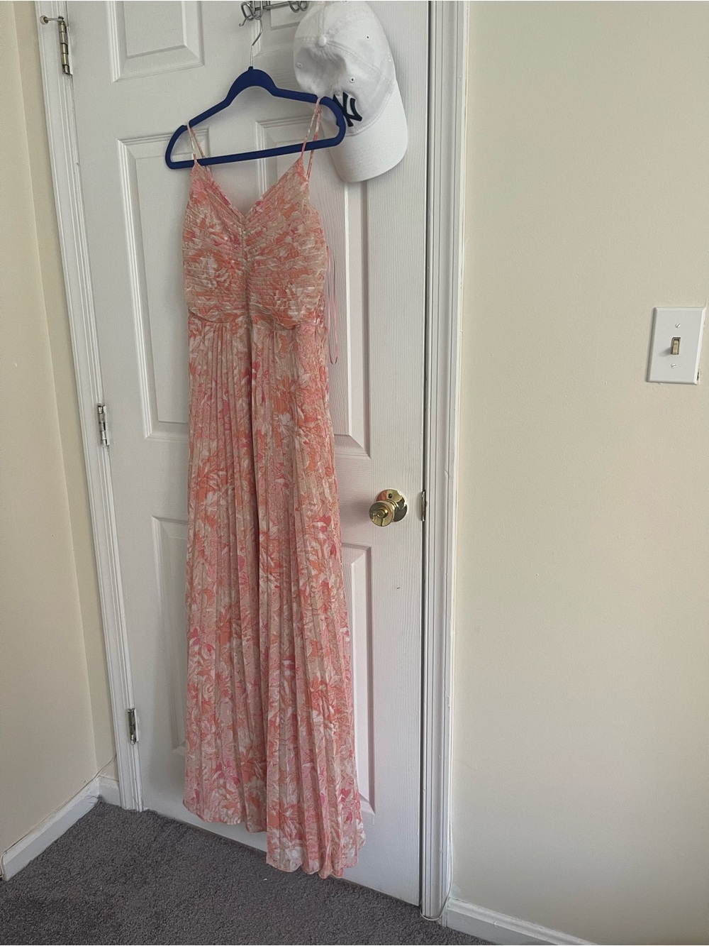 Chelsea28 Peach Floral Midi Dress